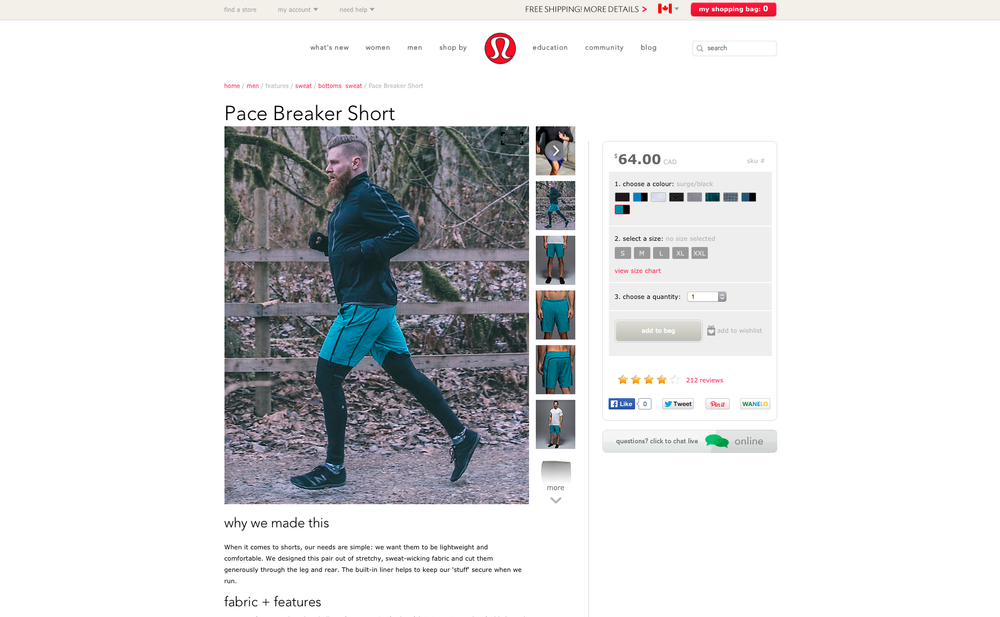 Featured on Lululemon.com